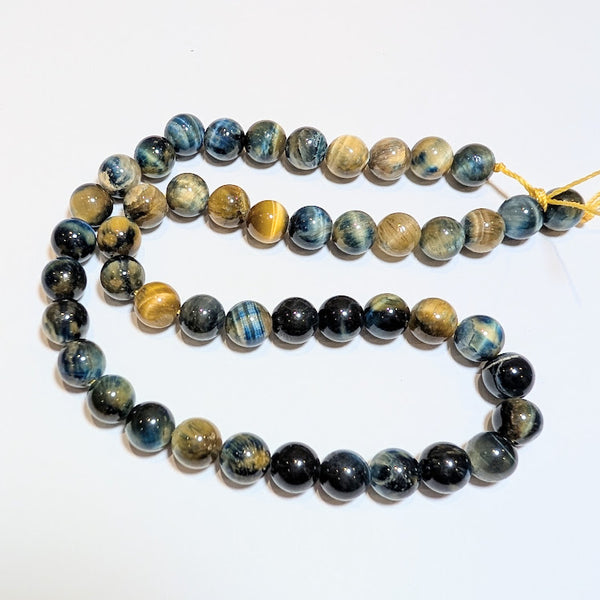 Dyed Tigers Eye - 8mm - Blues/Golden