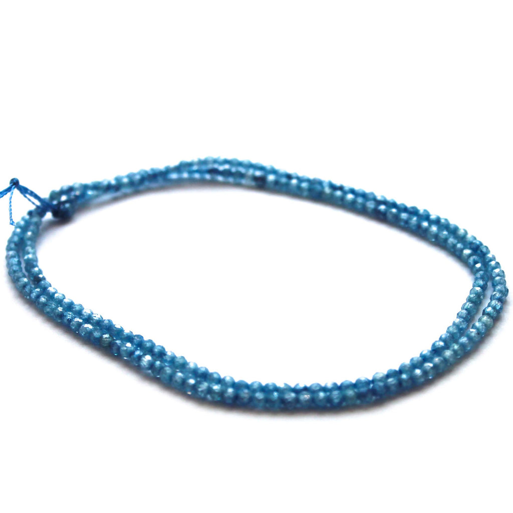 Blue Cubic Zirconia Beads - 2mm