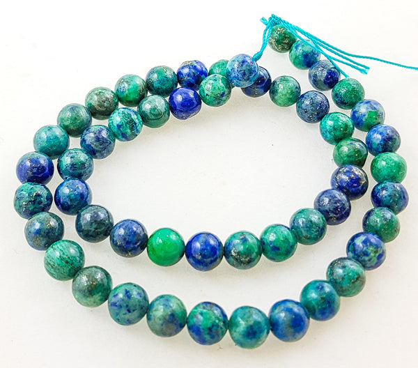 Strand of Semi-Precious Chrysocolla 8mm Round Beads